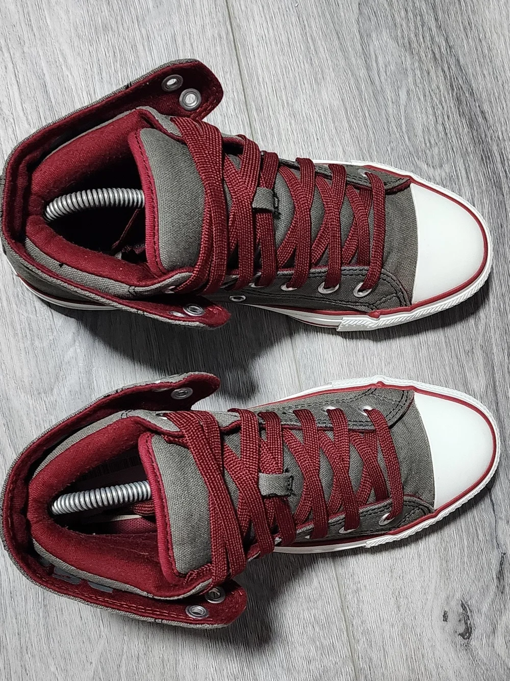 Converse Chuck Taylor High Street Mid Top Sneakers Burgundy Womens Size 8 Mens 6